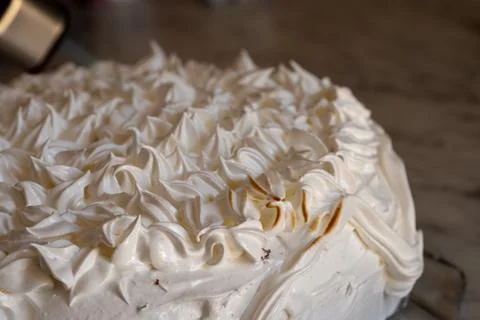 Lemon pie  preparation Stock Photos