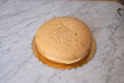 Lemon pie  preparation Foto stock
