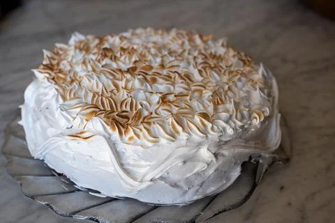 Lemon pie  preparation Stock Photos