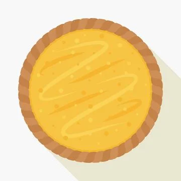 Lemon pie with white cream background vector illustration Stock Illustration