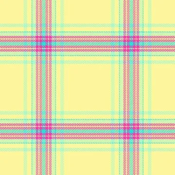 Lemon plaid tartan pattern, cozy seamless fabric check. Comfortable vector .. Stock Illustration