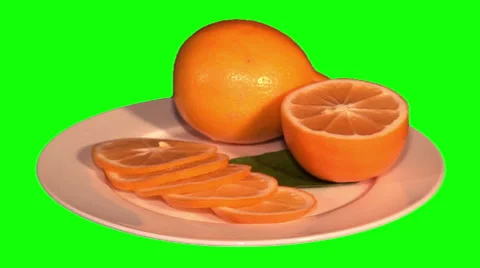 Lemon on plate Stock Footage 48124149