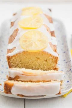 Lemon pound cake Stock Photos