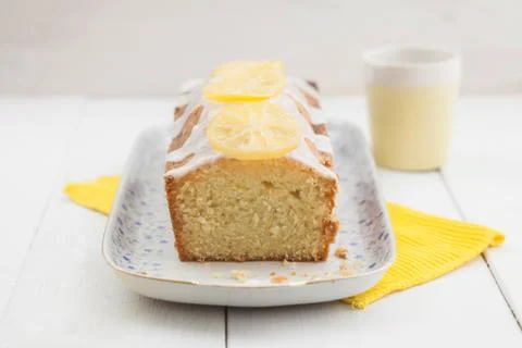 Lemon pound cake Stock Photos