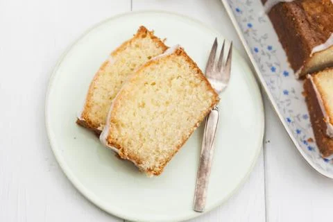 Lemon pound cake Stock Photos