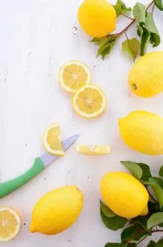Lemon Preparation. Stock Photos
