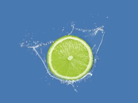 Lemon, refreshing, clean, lemon with water splash Illustrazione stock