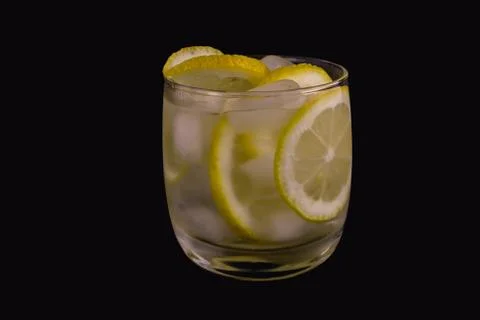 Lemon refreshing cocktail Stock Photos