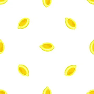 Lemon ring pattern seamless vector Illustrazione stock