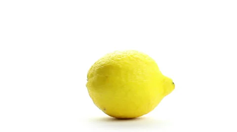 Lemon  rotating, studio shot on white background, Stock Footage 34503348