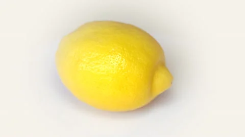 Lemon rotating on white background Stock Footage 35520734