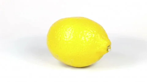 Lemon rotating on white background Stock Footage 40387568