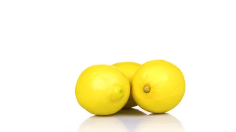 Lemon rotating on white background Stock Footage 171638323