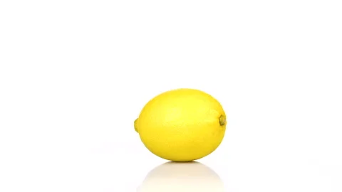 Lemon rotating on white background Stock Footage 171638868
