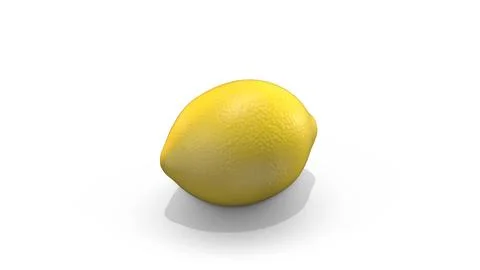 Lemon Rotation on a White Background Stock Illustration