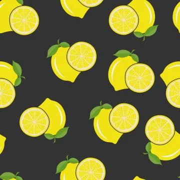 Lemon seamless abstract pattern for simple backgrounds, textures, and packagi 스톡 일러스트