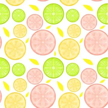 Lemon seamless pattern on background. Stock Illustration