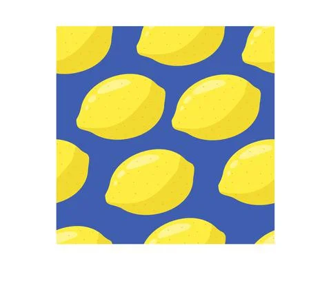 Lemon seamless pattern on a bright background Stock Illustration