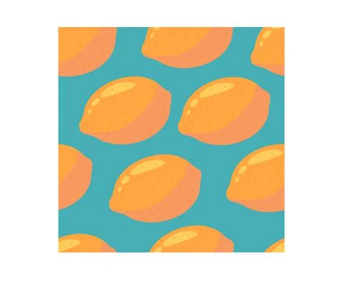 Lemon seamless pattern on a bright background Stock Illustration