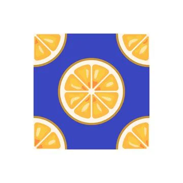 Lemon seamless pattern on a bright background Stock Illustration