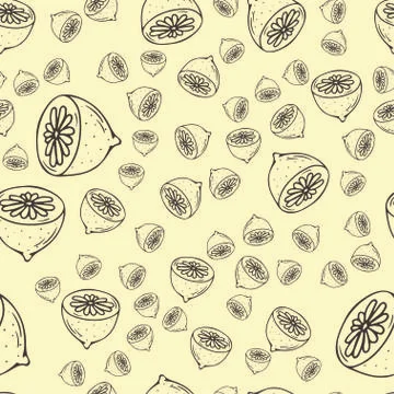 Lemon seamless pattern Stock Illustration