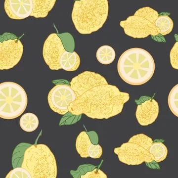 Lemon seamless pattern イラスト素材