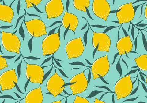 Lemon seamless pattern 스톡 일러스트
