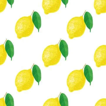 Lemon Seamless Pattern Stock Illustration