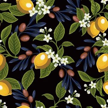Lemon seamless pattern- Stock Illustration
