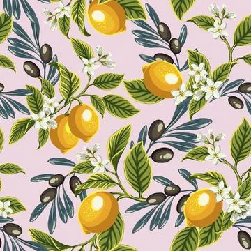 Lemon seamless pattern- Stock Illustration
