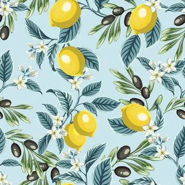 Lemon seamless pattern- Stock Illustration