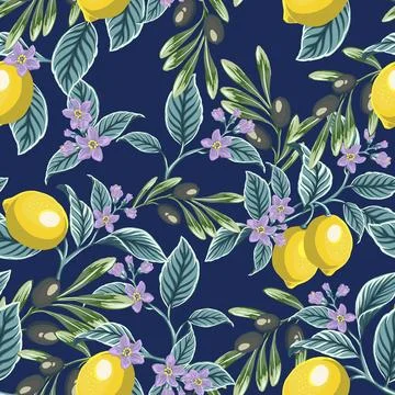 Lemon seamless pattern- Stock Illustration