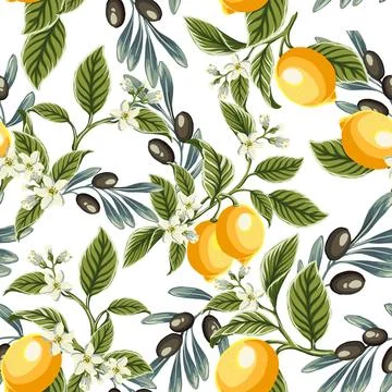 Lemon seamless pattern- Stock Illustration