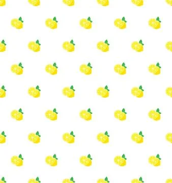 Lemon  seamless pattern vector citrus fruits wallpapers, fabric, texture, bac Stock Illustration