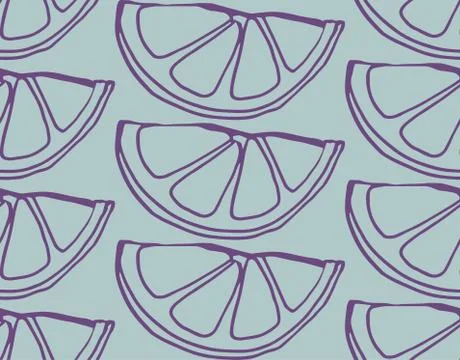 Lemon seamless pattern vector illustration Illustrazione stock