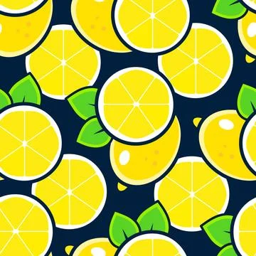 Lemon seamless pattern vector illustration. Summer design Illustrazione stock