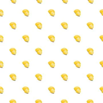 Lemon seamless pattern. Vegan organic eco fruit background. vector illustrati Stock Illustration