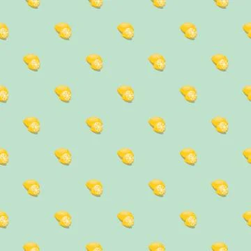 Lemon seamless pattern. Vegan organic eco fruit background. vector illustration. Illustrazione stock