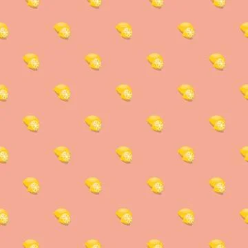 Lemon seamless pattern. Vegan organic eco fruit background. vector illustration. イラスト素材