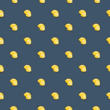 Lemon seamless pattern. Vegan organic eco fruit background. vector illustration. Stock Illustration