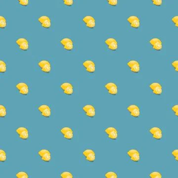 Lemon seamless pattern. Vegan organic eco fruit background. vector illustration. Illustrazione stock