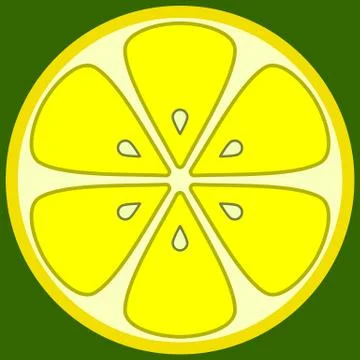 Lemon segment Stock Illustration