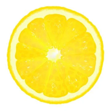 Lemon segment with juice Stock Illustration