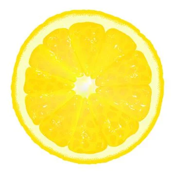 Lemon Segment With Juice Stock Illustration