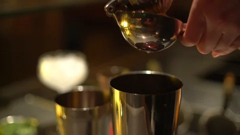 Lemon into a Shaker Stock Footage 104680557