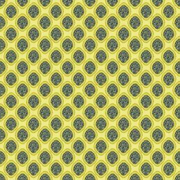 Lemon shapes ornament seamless vector pattern Stock Illustration