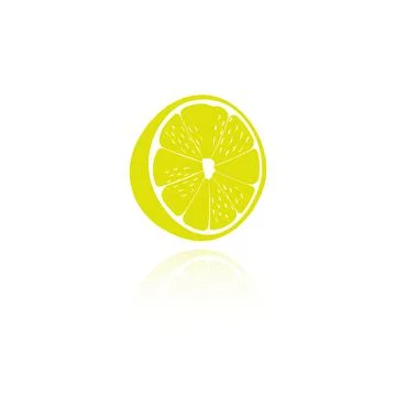 Lemon silhouette. Stock Illustration