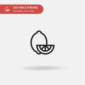 Lemon Simple vector icon. Illustration symbol design template for web mobile  Stock Illustration