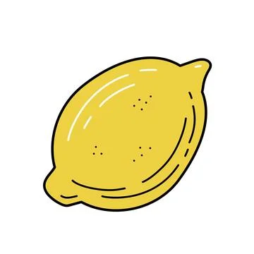 Lemon sketch. Vector hand drawn illustration. Stock Illustration