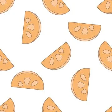 Lemon slice citrus yellow lime background pattern Stock Illustration